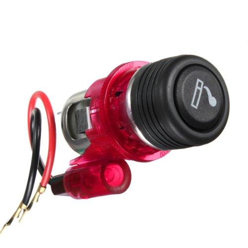 Built-in cigarette lighter lit car adapter 12V power outlet plug