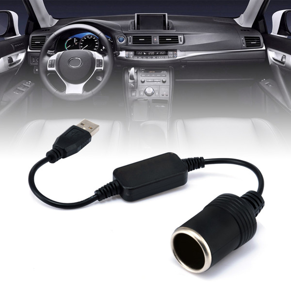 5V 2A USB To 12V 8W Cigarette Lighter Socket USB Male to Female Cigarette Lighter Adapter Converter FOR Car