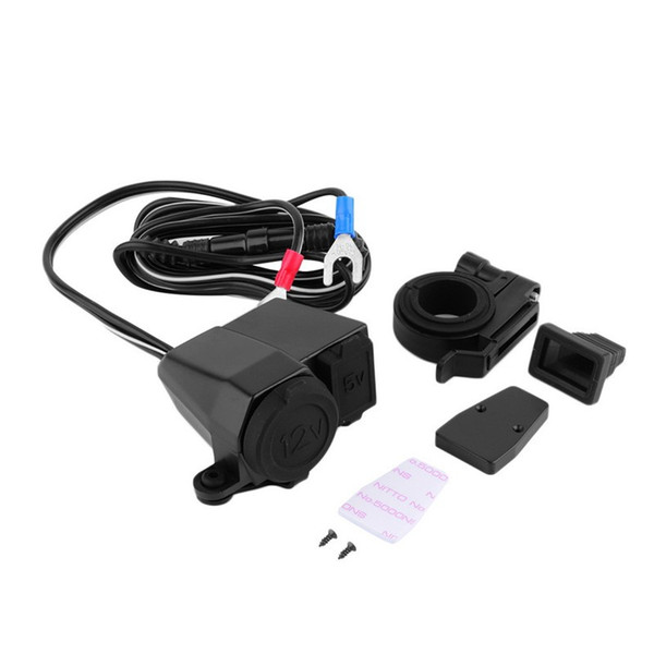 Universal All in ONE 12v 2.1A Waterproof Motorbike Motorcycle 5V USB Power Port Cigarette Lighter Adaptor Integration Outlet Socket Charger