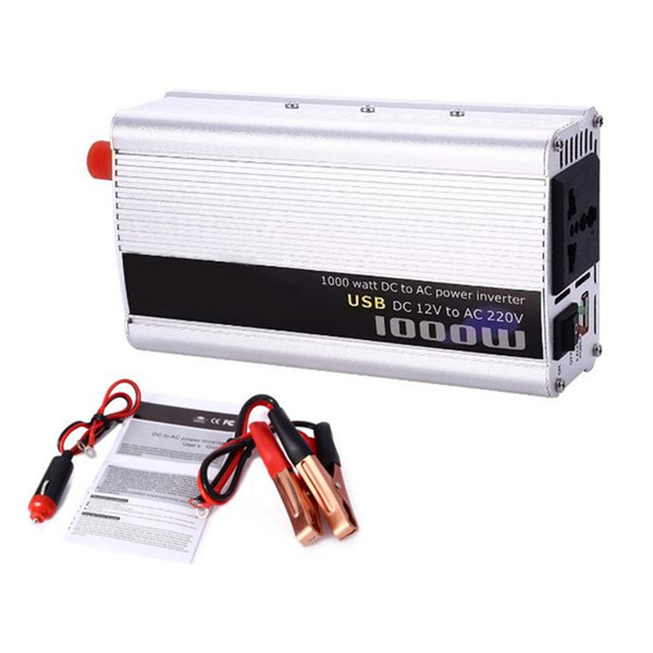 New 1000W Car inverter DC 12 v to AC 220 v vehicle power supply switch on-board charger car inverter Free shipping