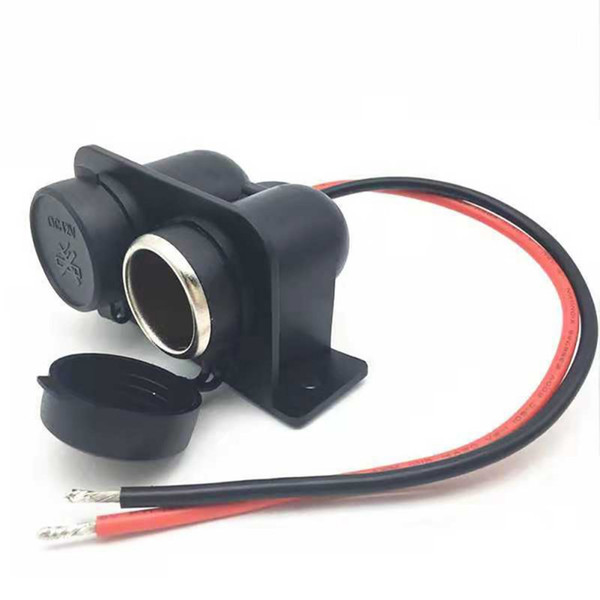 202212V 2 Way Power Car Motorbike Motorcycle Boat Cigarette Lighter Double Socket Adapter Connectors Waterproof