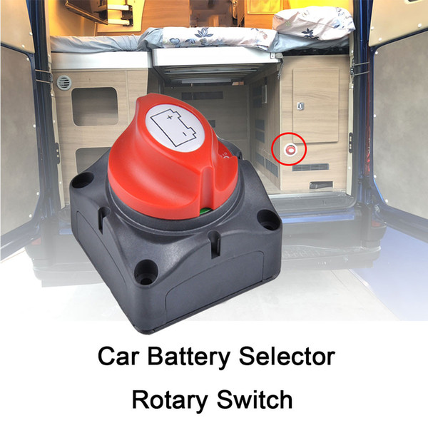 Car Auto RV Marine Boat Battery Selector Isolator Disconnect Switch Cut For Large cCapacity Battery Switch Chassis Fog Light