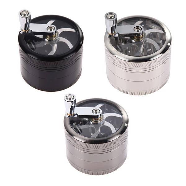 Zinc Alloy Material 4 Layers Broken Tobacco 63mm Diameter Hand Crushing Grinding Machine Exquisitely Designed Durable