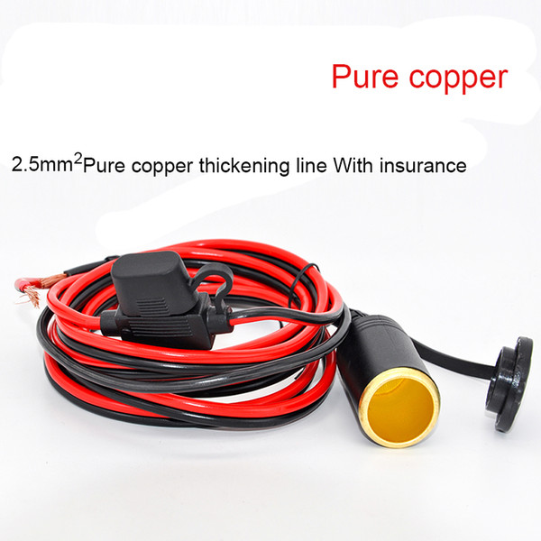 High-power cigarette lighter base with line of pure copper car cigarette lighter power socket universal 12V24V