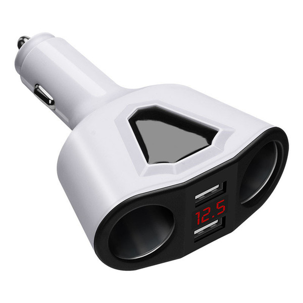 12V-24V Car Splitter Cigarette Lighter Socket Power Adapter 3.1A Dual USB Car Charger 120W Power Output with Voltmeter