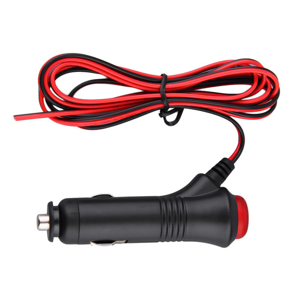 12V 24V Male Auto Car Motorcycle Cigarette Lighter Socket Plug Connector On Off Switch 1.5m Universal Connector Switch