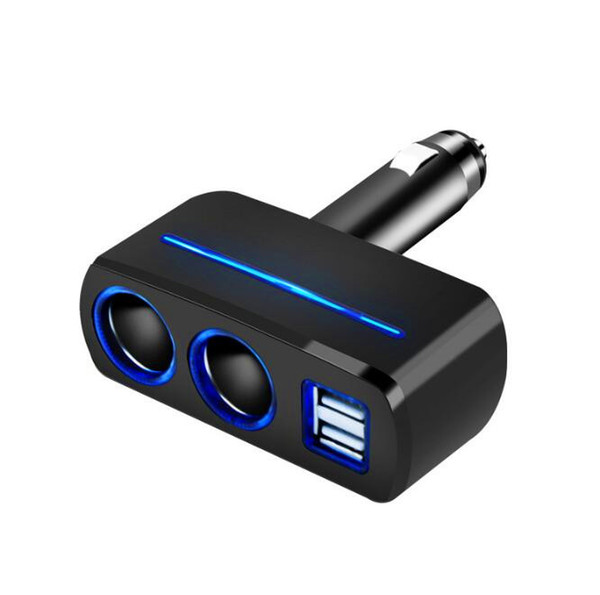 3.1A Hot Selling Car harger car-styling New 2 USB Charger Supply Double Sockets Car Cigarette Lighter Extender Splitter For Smart Devices