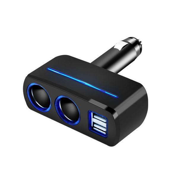 3.1A Hot Selling Car harger car-styling New 2 USB Charger Supply Double Sockets Car Cigarette Lighter Extender Splitter For Smart Devices