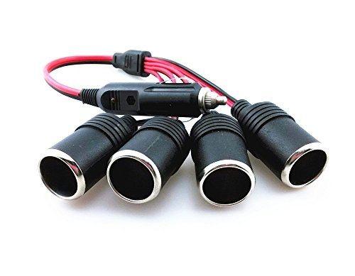 4 in 1 12V 24V Car Outlet Cigarette Lighter Adapter 4 Way Socket Splitter