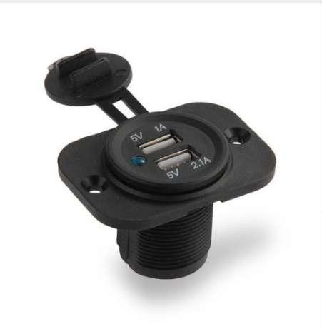 TOYL 12V Dual USB Car Cigarette Lighter Socket Splitter 12V Charger Power Adapter Outlet Accessories