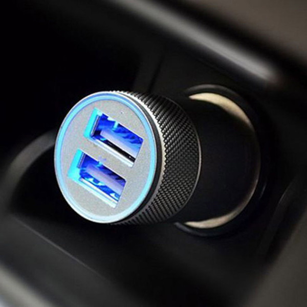 12V Car Dual USB Charger Mini Cigarette Lighter 2 Twin Port USB Plug Universal for Car Lighter Socket Charger Adapter