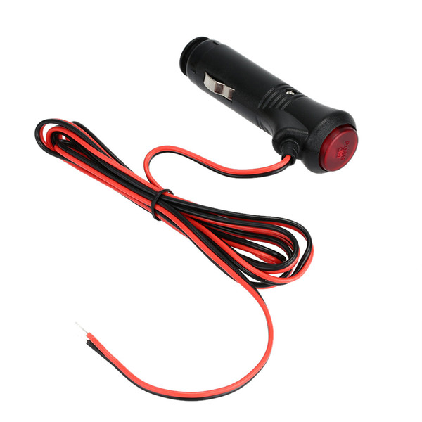 Car Motorcycle Truck Cigarette Lighter Power Plug Adapter 12V 24V DIY Accessory with ON/OFF Button Switch and 1.5m Cable order<$18no track