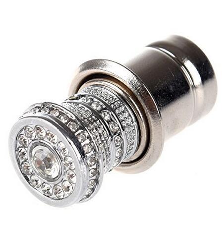 DC 12V Crystal Style Car Cigarette Lighter Rhinestone Car Charger Decor Accessory