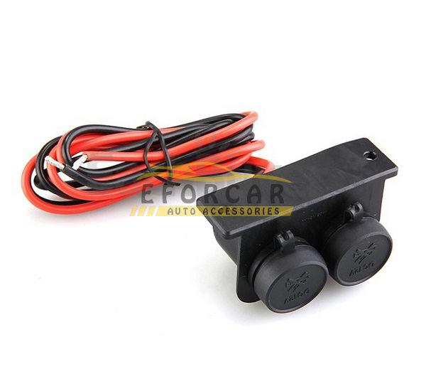 3Pcs Car Waterproof Motorbike 2 Way 12V Motorcycle Cigarette Lighter Adapter Power Socket Free Shipping