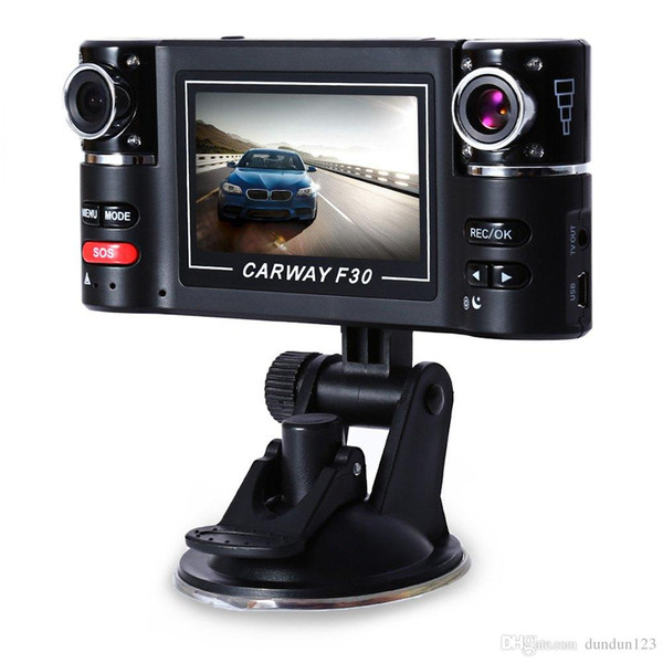 Free shipping 2.7 inch Car DVR Dual Lens Rear view Digital Video R
8000
ecorder Wide Angle Night Vision Motion Detection