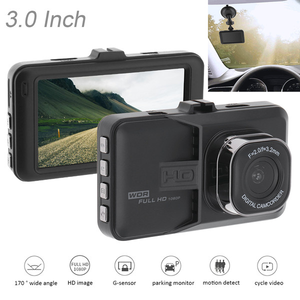 3.0 Inch 1080P FULL HD CAR DVR 170 Degree Wide Angle Car Camera Recorder Support G-sensor & Motion Detection CAL_30W