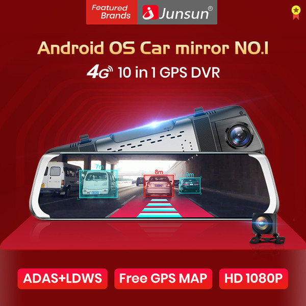 Junsun ADAS Android Mirror Camera Full hd 1080P Dual lens RearView mirror Car DVR wifi 4G Bluetooth GPS Navigator Auto Recorder