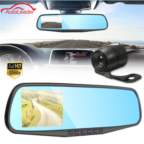 Freeshipping HD 1080P 3.8 Inch 140 Angle Night Vision Car dvr Rear View Mirror Camera Dash Cam Video Recorder Reverse Backup Camera