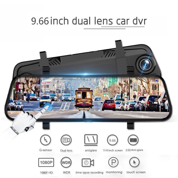 Car Video Recorder Rearview Mirror Dash Camera Driving Recorder Camera Night Vision Car DVR Portable Vehicles