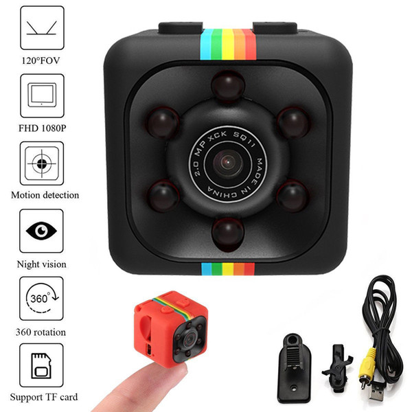 SQ11 Mini Camera 1080P HD Camcorder with Night Vision Sport Outdoor DV Voice Video Recorder Action Camera Support TF Card car DVR