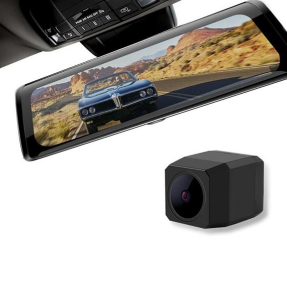 10 inch Touch Screen Car DVR Camera Recorder 1080P Rear View Mirror Camera Video Recorder car Dual Lens Reverse Backup Camera KKA6724