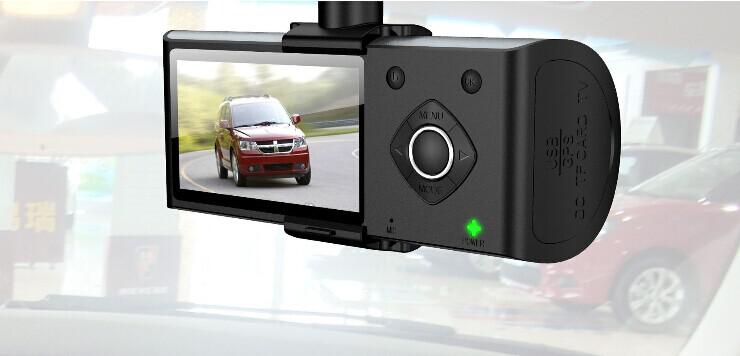 Car Dvr 2.7inch X3000 Dual Lens with GPS 140 Degree Camera Recorder