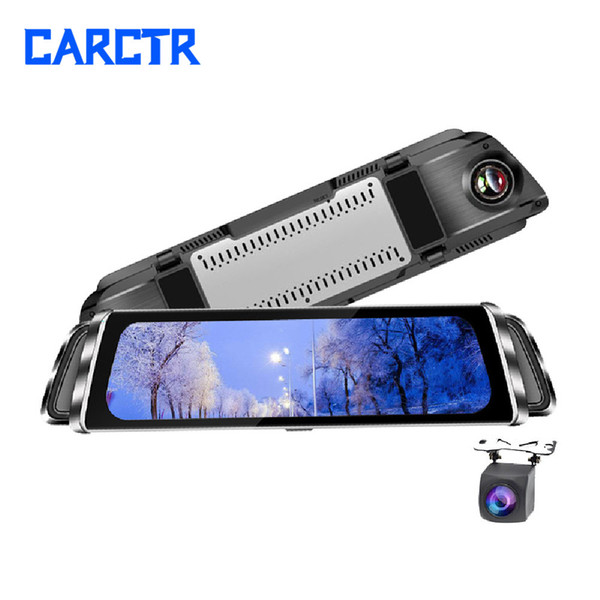 10-inch Full-screen Rearview Camera Streaming Media Rear View Mirror Dashcam Front 1296 After 1080P HD Car Camera Dual X8 car dvr