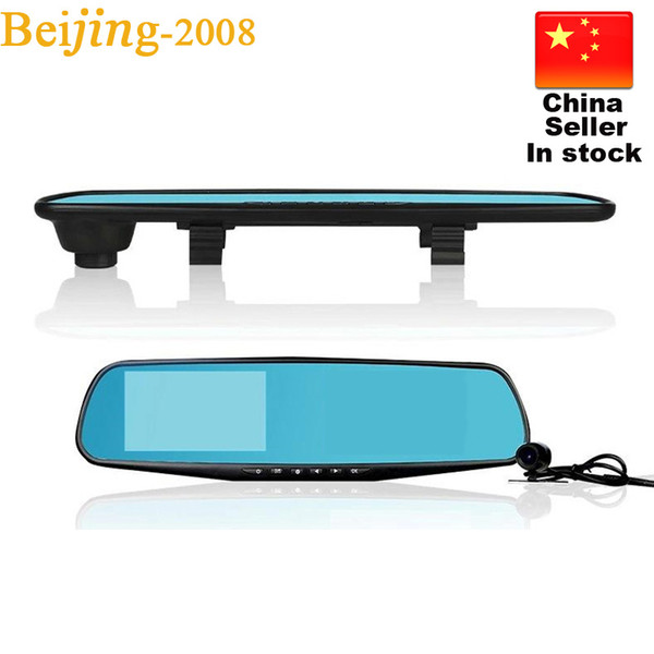 New 4.3 inch 2248 navigation rearview mirror car mirror Auto monitor camera rear view 1080P car DVR germid 010226