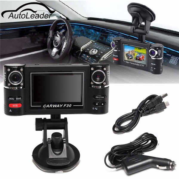 Freeshipping 2.7 Inch FHD 1080P Car Camera Recorder Car Dvr Dual Lens Dvr 2 Cameras Dashcam Digital Video Dual Dash Camera Night Vision