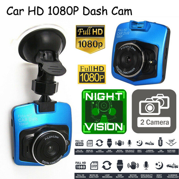 UK 1080P HD Dual Lens 2.4'' Vehicle Smart Auto Camera Recorder Car DVR Dash Cam