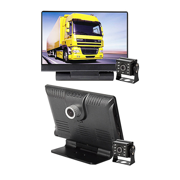 7-inch, 2-way, 4-way car dvr video integrated machine, HD ahd display, front and rear four-way monitoring of freight car recorder