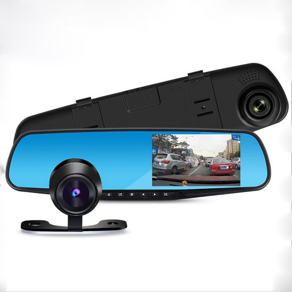 Car DVR Rear View Mirror DVR with 2 Cameras Dashcam 1080P Video Registrator Recorder G-sensor Motion Detection Dash cam