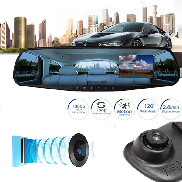 OMESHIN DVR/Dash Camera Lens 2.8 inch 1080p Mirror Camera Driving recorder HD Vehicle DVR Cam Recorder Dashboard Jly26 car dvr