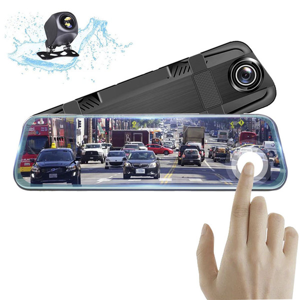 10 inch Rearview Mirror Car DVR Dash Camera Full HD 1080P Cam Touch Screen Video Recorder Auto Registrar Night Vision