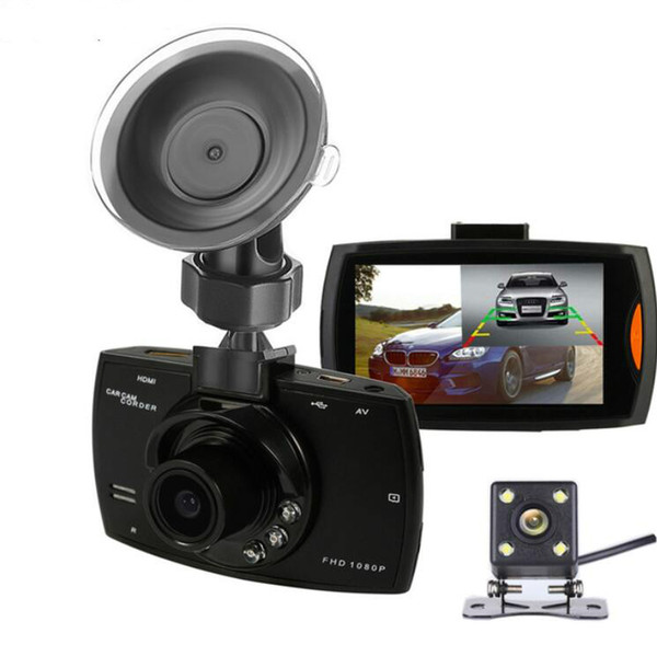 New Podofo Two lens Car DVR Dual Camera G30 1080P Video Recorder With Rear View Cameras Loop Recording Camcorder BlackBox