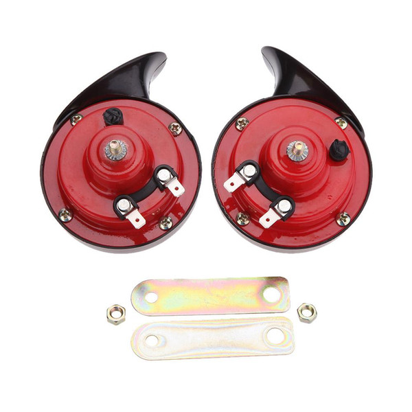 Hot 2*12V Waterproof Snail Horn Loud Car Auto Electric Bass Vehicle Sound Level 110db Whistle Horn 12V TYPER Multi-tone Claxon free shipping