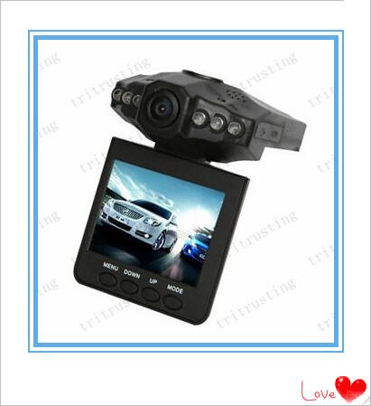 H198 HD Car recorder Car DVR Radio Camera 6 IR LED Night Video Recorder 2.5 inch Colorful Screen 270 Rotating 10PCS