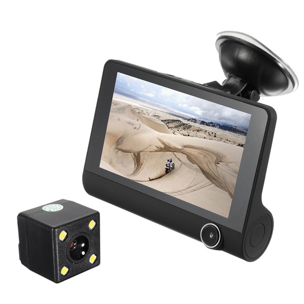 KROAK Dual Lens 4'' HD Vehicle Car DVR Camera Dash Cam Rear Video Camera Recorder DVR