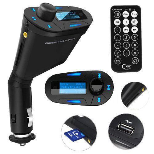 LCD Wireless FM transmitter Radio Modulator Car mp3 player MP3 WMA USB SD/MMC SD Card FM Audio mp3 music player Multi-Color US01