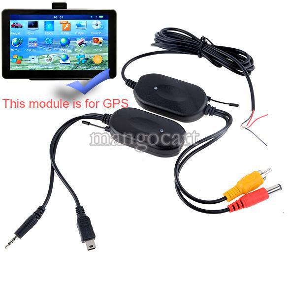 car dvr 2.4 ghz wireless rca video transmitter receiver kit for car monitor to connect the car rear view reverse camera backup#10 14741