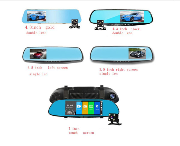 rearview mirror car DVR single Dual Lens Camera driving recorder Rear View Mirror Dash Cam Video Recorder KKA3733