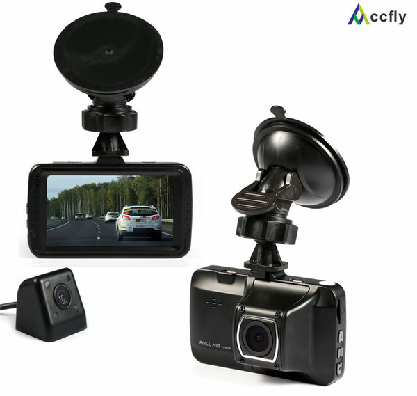 Car dash cam camera DVRs CAR DVR dashcam dual lens car registrator Full HD 1080P 3.0 inch 170 degree Motion detection