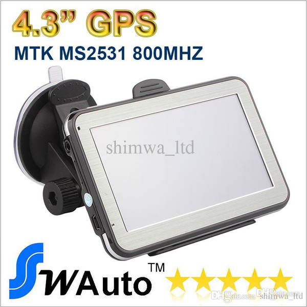 4.3 inch MTK2531 V912S Car GPS Navigation Navigator FM Transmitter Multilingual Win CE 6.0 New Multi-country Map Free shipping