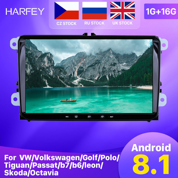 Harfey Android 8.1 2Din For VW/Volkswagen/Golf/Polo/Tiguan/Passat/b7/b6/leon/Skoda/Octavia car Radio GPS Car Multimedia player