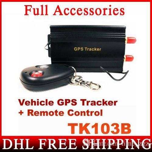 DHL Fedex 10PCS QUAD BAND GPS 103B TK103B GPS103 Car Drive Vehicle Realtime GPS Tracker With Remote Control