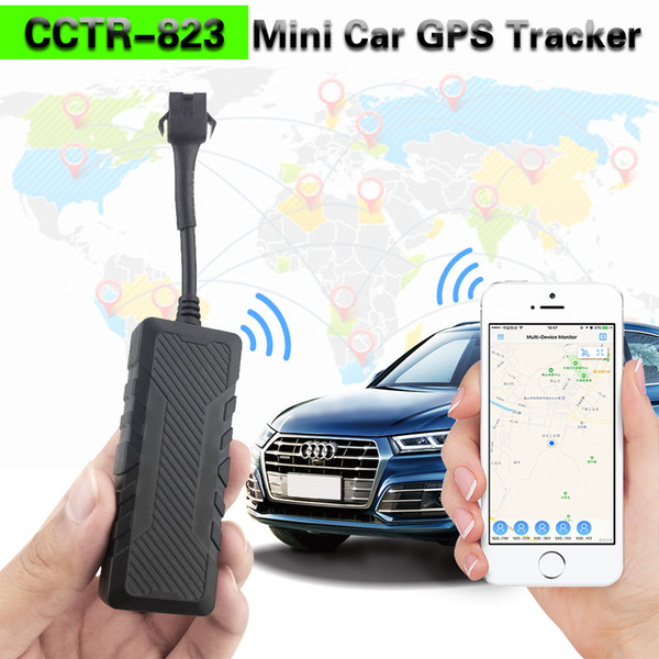 CCTR-823 Super Mini Car GPS Tracker GPS Tracking Device 9-90VDC Working Voltage Built in Sensor for Car Move Alarm