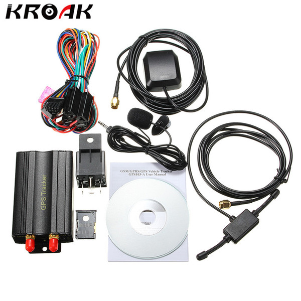 Freeshipping Real-Time GSM/GPRS Tracking Google Map Link Track Vehicle Car GPS Tracker 103A TK103 GPS103A Real Time Tracker