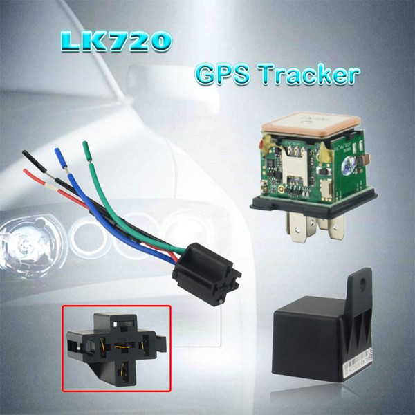 LK720 Relay-Shape Hidden GPS GSM Tracker For Vehicle With Remotely Cut off Oil Power System Support GPS Continuous Positioning