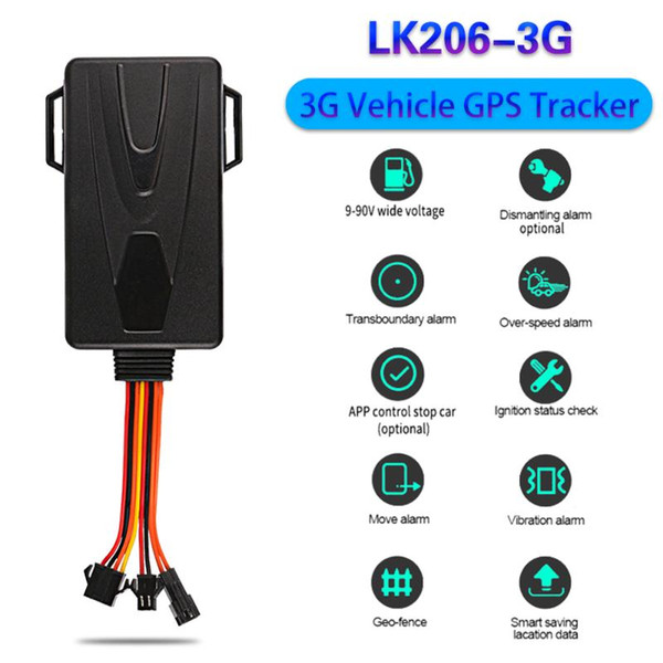 3G WCDMA GPS Car Tracker LK206-3G Voice With Monitor Extra-wide working voltage ACC detection anti-theft Cut/Resume Oil Remotely