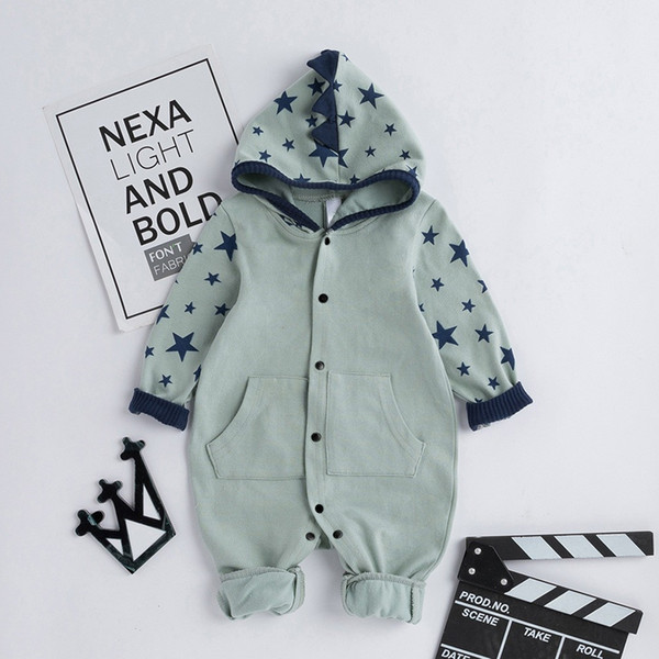 0-24M Autumn Baby Kid Girls Jumpsuit Toddler Baby Cartoon Dinosaur Printed Romper Infant Girls Family Jumpsuits Clothes #LR2 GPS